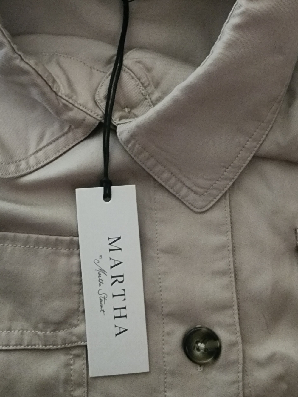Martha Stewart Women's Medium Taupe Utility Shirt NWT - Picture 4 of 7